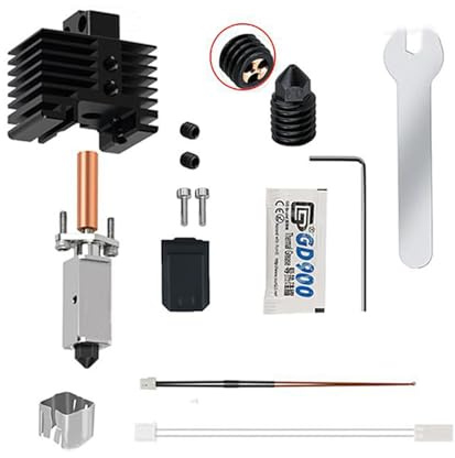 Zambuph Kit Complet de tête d'impression 3D P1P/P1S. Comprend : élément Chauffant, Buses, Manchon en Silicone et Bloc Chauffant. Indispensable pour Votre imprimante, X1C X1E, Ensemble Complet