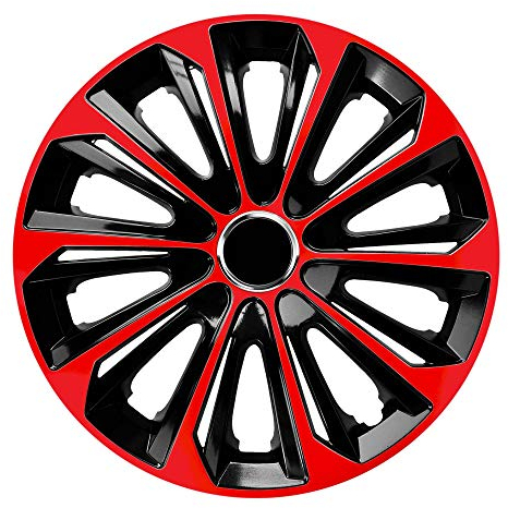 Radzierblende EXTRA Strong schwarz/rot 15 Zoll 4er Set