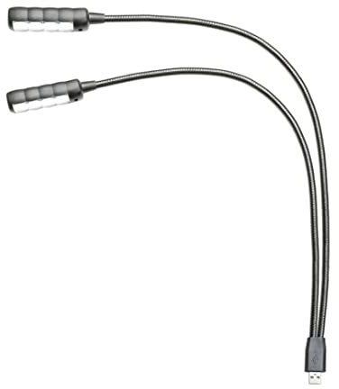Adam Hall Stands SLED2ULTRAUSB LED - Schwanenhalsleuchte mit USB-Anschluss, 3 Helligkeitsstufen einstellbar, schwarz