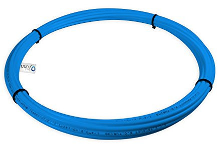 PureOne Systemflex Osmose-Schlauch 1/4 Zoll Wasserschlauch für Wasserfilter, Side-by-Side SBS Kühlschrank, Osmoseanlage, Spülmaschine, Waschmaschine oder Aquarium. Größe wählbar. Blau