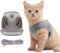 Anlitent Soft Jacket Step in Dog Harness and Lead Set for Walking, Quick Release Puppy Harnesses for Small Dogs Fench Bull Under 10 lbs Adjustable Reflective Measure Before Order(Medium, Grey)
