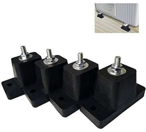 JIANZHENKEJI Air Conditioner Mounting Rubber Pads Bracket Use for Outdoor Units Mini Split & HVAC & Central Air Conditioner Condensers | Machine Shock Absorber Bracket (Pack of 4) (Ltem 1)