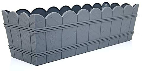 POKM Toolsmarket GmbH Balkonkasten Blumenkasten ohne Untersetzer Elba 55 cm Anthracit