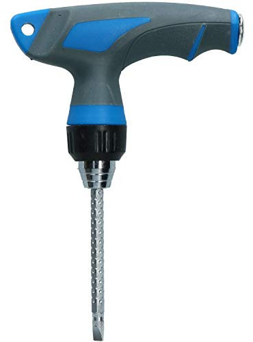 160mm T-Handle Ratchet Screwdriver 2-Way 6mm Slotted PH2 Lock Function