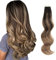 ABH AMAZINGBEAUTY HAIR Echthaar Extensions Tape Balayage Extensions Tape ins Unsichtbar Doppelseitig Echtes Remy Menschenhaar Skin Weft 50g 20 Stück Dunkelbraun mit Kastanienbraun B2-6 55 cm