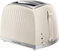Russell Hobbs 26062 2 Slice Toaster - Contemporary Honeycomb Design with Extra Wide Slots and High Lift Feature, Cream