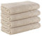 StickandShine 4er SET Premium Frottee Saunatuch 80x200 cm in Sand creme in 500g/m² aus 100% Baumwolle