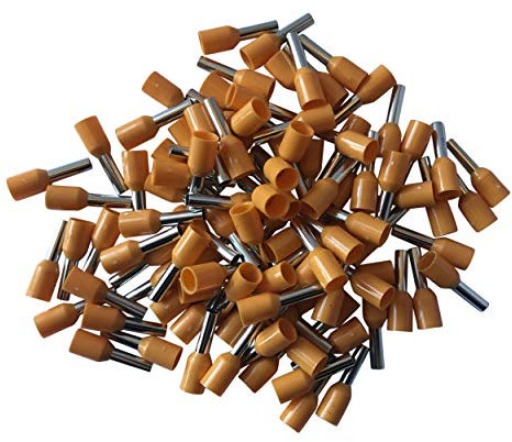 GTSE 100 pcs Orange Single Entry 4.0mm² Bootlace Ferrule Connector Insulated Cord Pin End Terminals