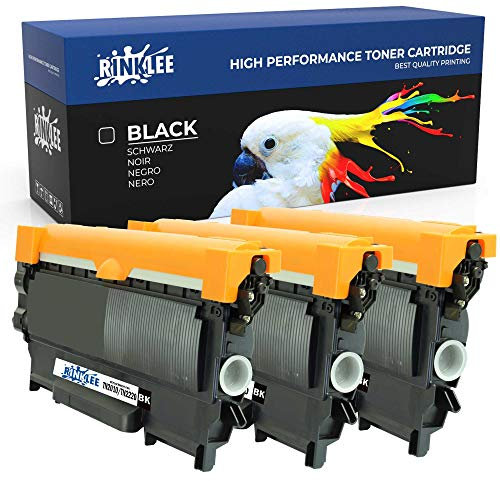 RINKLEE TN2010 TN2220 Tonerkartusche kompatibel für Brother DCP-7055 7060D 7065DN HL-2130 2132 2135W HL-2240 2240D HL-2250DN HL-2270DW MFC-7360N FAX-2840 | hohe Reichweite 2600 Seiten Schwarz 3er-Pack