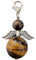 DDesign Ange gardien œil de tigre (pierre semi-précieuse, pendentif de sac, porte-clés, ange porte-bonheur)