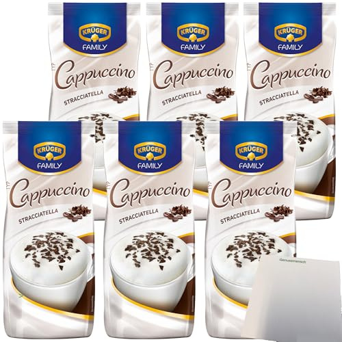 usy Bundle für Krüger Family Cappuccino Stracciatella 6er Pack (6x 500g Beutel) + usy Block