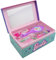 Joy Toy - Barbie Schmuckschatulle mit Accessoires: Bürste, 2 Haarspangen, Ring, Armband, Haarband - 18x11,5x7 cm