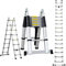 5M (1.9/1.9M) Aluminum Telescoping Ladder Multi-Purpose Portable Ladder Capacity Max Load 150kg/330lb with EN131 For Outdoor & Indoor Use