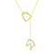 S925 Sterling Silber Lucky Horseshoe Halskette Y Kette Lariat Horse Stirrup Geschenk Schmuck für Frauen Erwachsene Gold