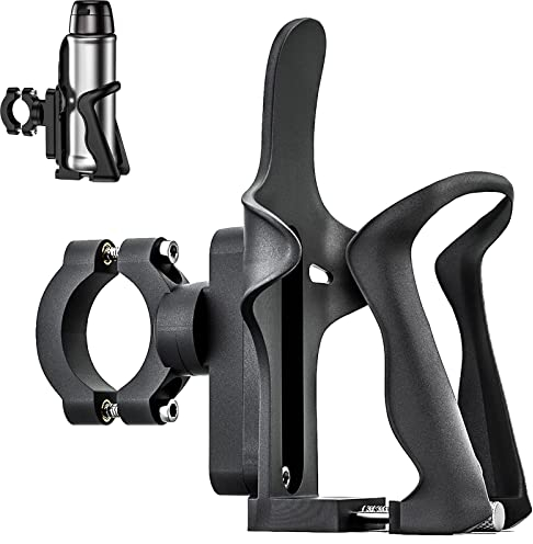 Carkio Porte-bouteille universel réglable pour moto, vélo, VTT, poussette, fauteuil roulant, pour guidon de 0,9 à 3,5 cm