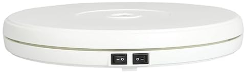 METTLE Elektrischer Drehteller Ø 25 cm mit Motor und LED-Licht für 360° Produktfotografie und Videos