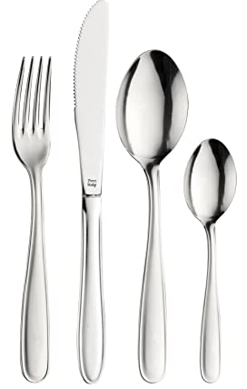 Prima Collection Set 24 Posate serie One, Acciaio Inox Nichel free, Servizio posate per 6 persone