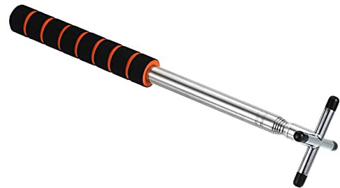 PATIKIL Rétractable Billards Queue Bâton Pont, EVA Billard Queue Accessoire avec Amovible Croix Laiton Pont Tête pour Billard Table Concours, Argenté