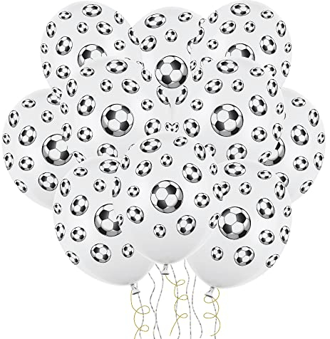 Libetui 10 Luftballons Fußball Ballon Made in EU Deko Geburtstag Junge Mädchen Kindergeburtstag Luftballon Fußball Party Kicker Fußballtreff