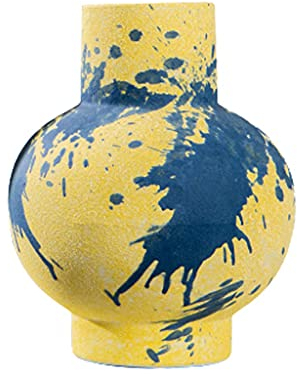 Vasen Moderne Keramik-Graffiti-handbemalte Vase Wohnzimmer Blumenarrangement Handgefertigter Behälter Veranda Tischdekoration Ornamente 8,6 Zoll Dekorative Blumenvase