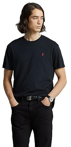 Polo Ralph Lauren Maglietta da Uomo Custom Slim-Fit (M, Black)