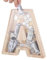TsunNee Holz Brief Spardose Sparschwein Kreative Brief Münzbank Spardose mit Klare Alphabet Aufkleber, Spardose für Kinder Weihnachten Geburtstagsgeschenk Home DIY Dekoration (Helles Holz A, L)