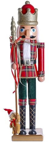 INTRECCI Schiaccianoci di Natale, Altezza 80 cm, Addobbo Natalizio, Grandi Dimensioni, Elegante, Perfetto per Decorare l'Albero e la Casa, Simbolo di Buon Augurio, Regalo Originale. Fantasia: Marius