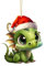 Yunyahe Christbaumschmuck Weihnachtsdeko 1 STÜCK 2D Cartoon Niedlicher Drache Weihnachten Acryl Ornament Weihnachtsbaum Dekoration Anhänger Weihnachtsschmuck Auto Urlaub Ornament Auto (G, One Size)