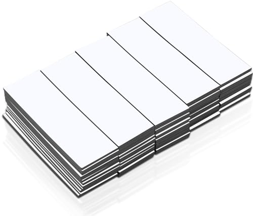 Magnetetiketten beschreibbar Etichette magnetiche scrivibili, 80 magneti per lavagna bianca, cartelli magnetici per scrivere 60x20 mm, magneti riscrivibili per frigorifero, magneti scrivibili