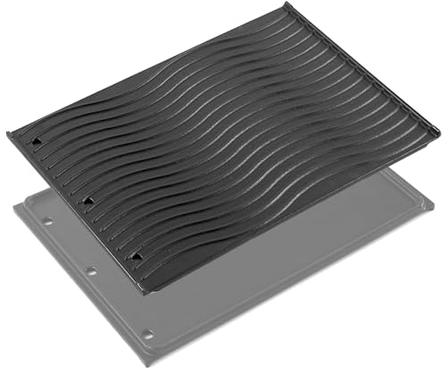 Charbrofire 56425 Grillteile für Napoleon Rogue 425 Rogue 625 Serie R425PK-1 Rogue XT 425 XT 625 XT 425 SIB SE 425 RSIB RXT425SIBNK-1 integrierte Rogue 425 625 Serie Reversible Grillplatte, 1 Packung