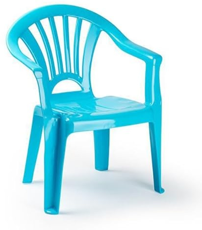 COSHANO Silla Infantil para niños y niñas apilables para Interior y Exterior de plástico, Ideal para jardín, terraza, habitación de los niños (Azul Claro)