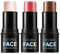 Stick Contouring Highlight, Bronze et Blush, un bâton de contour et de modelage professionnel facile à utiliser, qui crée une couverture, dure longtemps et résiste à l'eau (#2,5,6, moyen)
