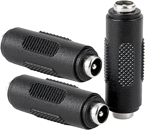 3 Stück DC 5,5 x 2,1 mm Buchse auf Buchse Netzstecker, DC Buchse, DC Adapter, Buchse auf Buchse Kupplungsadapter für CCTV, Einfache Installation, Vielseitige Anwendung