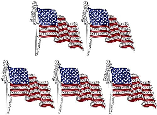 5 Stück Anstecknadel Usa-flagge, brosche, Anstecknadel Für Tasche, Kleidung, Schmuck, Amerikanische Flagge