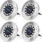 XCWTBL 4 Stück Solar Bodenleuchten Aussen, Solarleuchten Für Garten Außen Mit 12 Leds, Ip65 Wasserdicht Led Gartenleuchten Solar Für Rasen/Auffahrt/Gehweg/Patio/Garden Solarleuchte