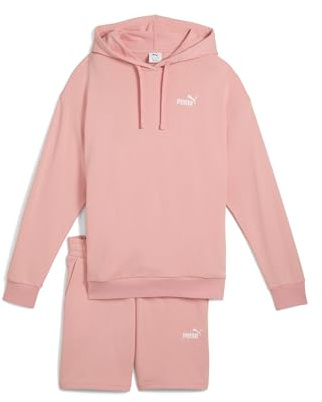 PUMA Damen Short Hooded Relaxed Sweat Suit 7 TR op Gestrickte Anzüge, Pink Fruit,