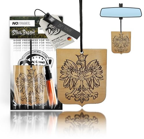 Auto Duft Lufterfrischer Holz | Verschiedene Länder | Duftbaum Auto Aufhänger Diffusor | Luxus Duft Auto Parfüm | Geschenke für Männer Frauen | Duftnote Gentleman (Polen)