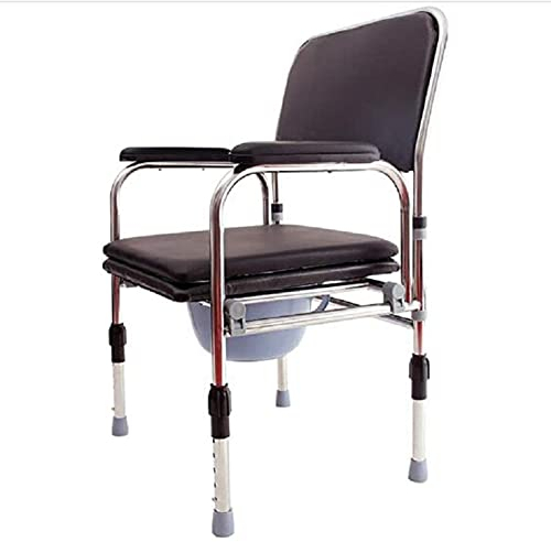 YIHANSS Bequemer Nachtstuhl mit abnehmbarem Sitzpolster, tragbarer Klappstuhl mit integrierter Toilette für Menschen mit Behinderungen, ältere Menschen