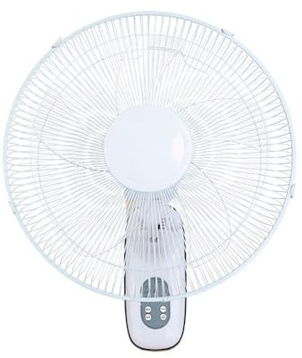 Ventilador de pared silencioso con mando, Ventilador de pared cuta oscilante moderno, 50W Ø43 cm diámetro 3 Velocidades