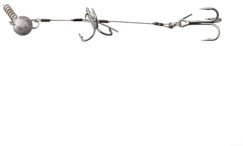Pike Stinger Set with Ultra Trebles Hook, Stainless Steel, Corkscrew Stingers (M)