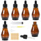 Nadisean 6 Pièces Flacon Pipette 30ml, Flacon Compte Gouttes Avec Pipettes, Compte Gouttes Pipette, Flacon Compte Gouttes Pipette Pour Huile Essentielle,AromathéRapie,Laboratoire,flasches en verre