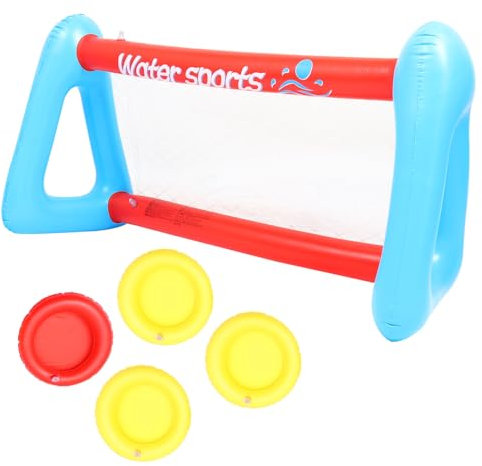 Toyvian 1 Football Aquatique Filet De Volley pour Enfants Volley-Ball Jouet De Piscine Ensemble De pour Enfants d'eau Volley Jouets Gonflables Filet De Volley Piscine PVC