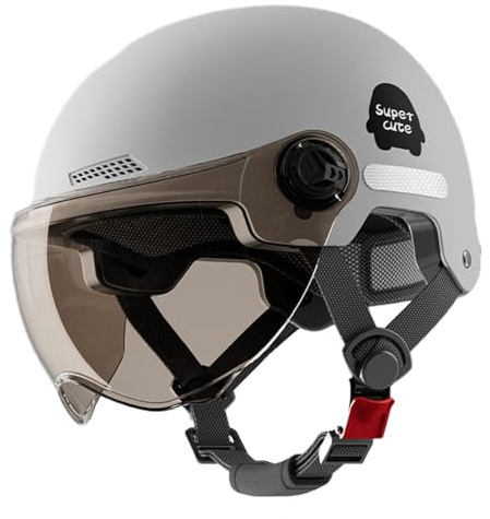 Motorcycle Half Headgear- Motorbike Hard Hat With Sun Visor | Buckle Half Headgear Motorcycle, Headgear Cycling Hard Helmet, Motorcycle Helmet For Adults And Protection Accessories For Men And Women