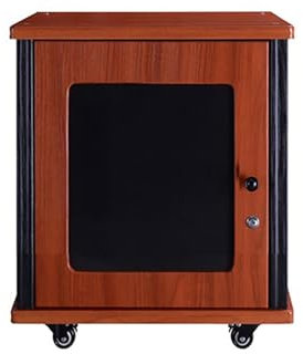 CASEGO Medienkonsolenschrank, Stereoschrank, Medienständer, mit Stauraum, Medienständer, Audio-/Video-Komponentenschrank, für DVD-Player/Kabelboxen (Walnut 60x60x57cm)