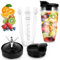 5 Pieces Ninja Blender Replacement Parts, 2X 710ml Cups and 2X Spout Lids and 1x Blade with Compatible Ninja Auto Blender Parts BL2012/BL2013/BL480/BL480D/BL481/BL482/BL486CO/BL487 etc