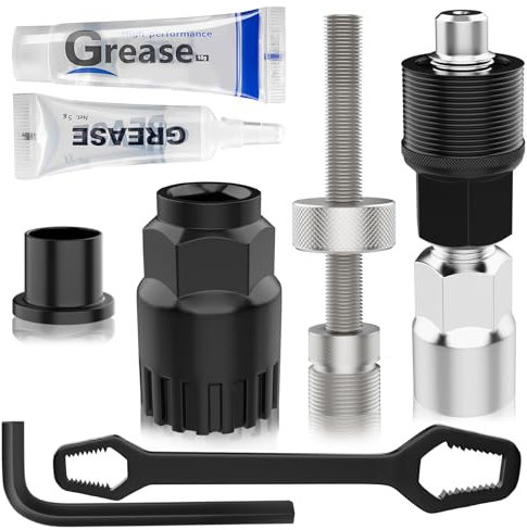 Scalnuvyyh Kurbelabzieher Fahrrad und Tretlager Werkzeug, Fahrrad Kurbelabzieher für 16mm Schraubenschlüssel Fahrrad Innenlager Entferner Abzieher Werkzeug Set Kompatibel für (Shimano/ISIS/Octalink)