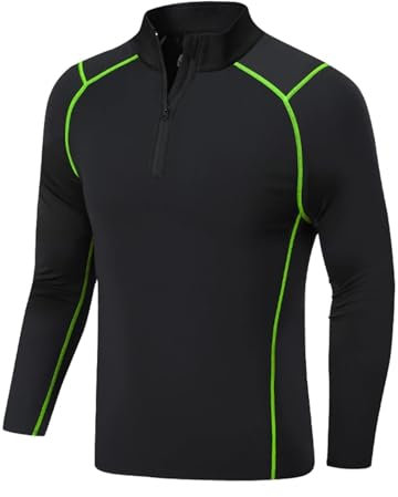 LIUHLFSR Functional Shirt Collants de Sport à Manches Longues for Hommes, sous-vêtements de Compression, Couche de Base, façonnage, entraînement, Musculation, Fitness, Course à Pied(Black3,M)