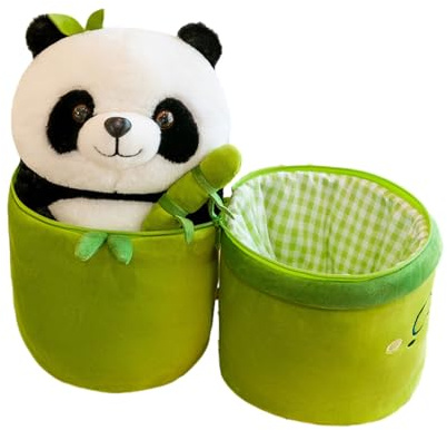 LIXSAZSE Jouet en Peluche Panda avec Cadeau en Bambou pour Les Amateurs de Panda Peluche Mignon avec Jouet Bambou avec Cadeaux