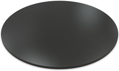 AUPROTEC Tischplatte 19mm rund Ø 1000 mm Anthrazit Holzplatte melaminharzbeschichtet Spanplatte mit Umleimer ABS Kante Auswahl: 100 cm