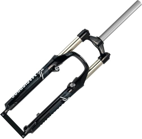 tylxayoxa Fourche Pneumatique VTT 26 Pouces, Suspension De Vélo Montagne, Course 100mm, 1-1/8 , Tube Droit/Conique, Rebond Avant Réglable QR 9x100mm(E)